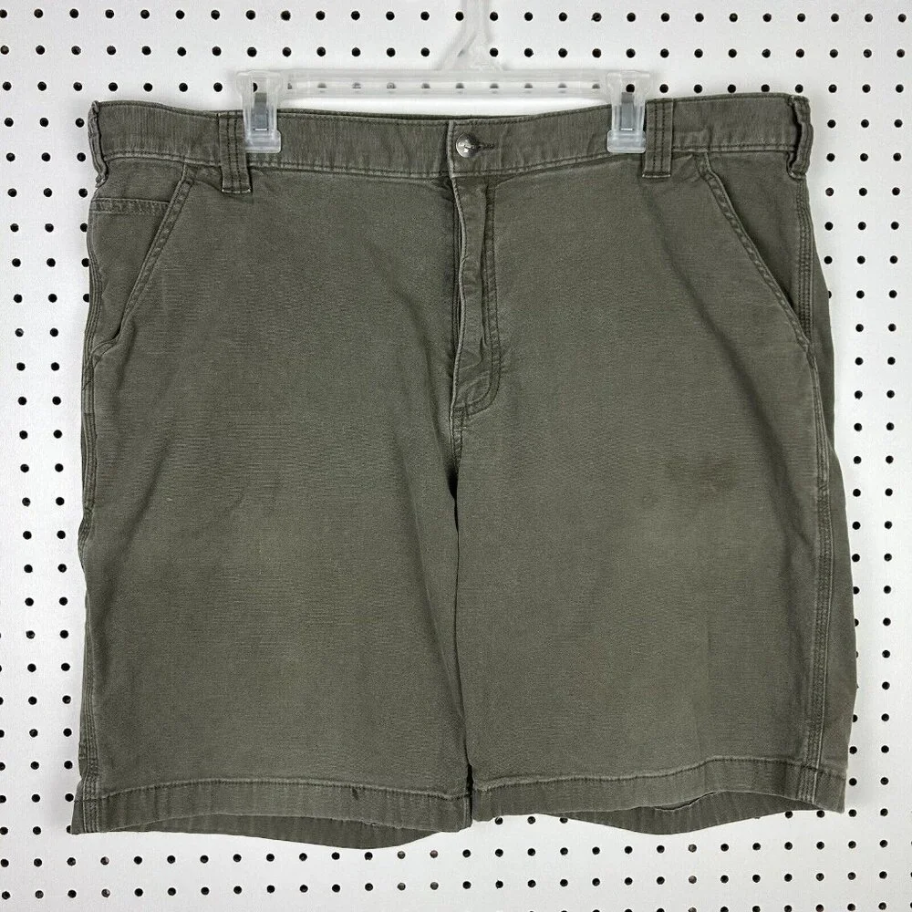 Carhartt Rugged Flex Relaxed Fit Canvas Work Shorts 42 Green Work Wear 102514217